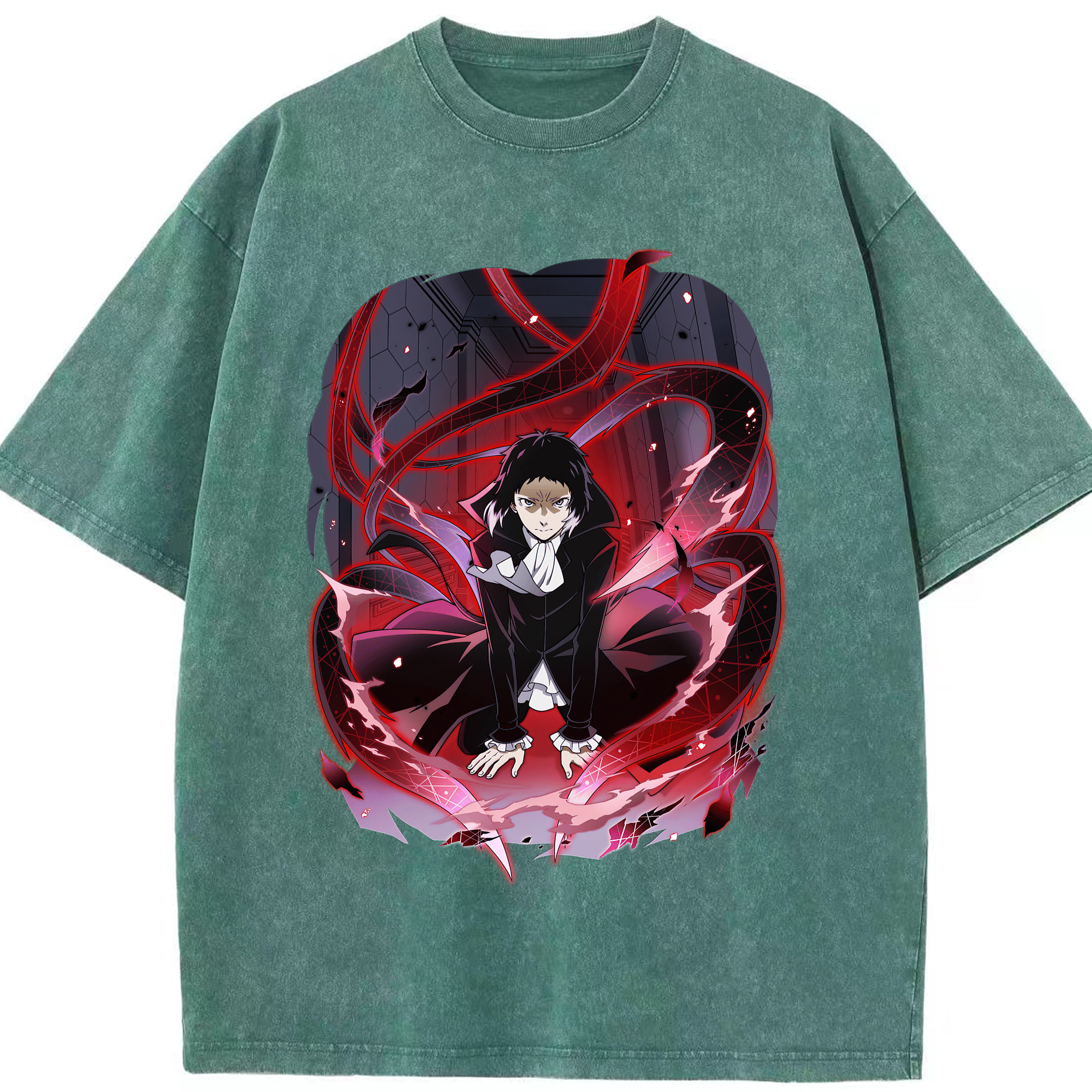 （画像用） 文豪ストレイドッグス Bungo Stray Dogs 綿100% ヴィンテージ風 半袖Tシャツ（フロントプリント）